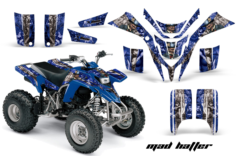 Yamaha Blaster Graphics Kit MadHatter BlueSilverstripe